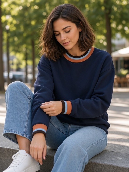 Madewell Tops - Madewell (Re)Sourced Cotton Studio Ringer Mockneck Sweatshirt